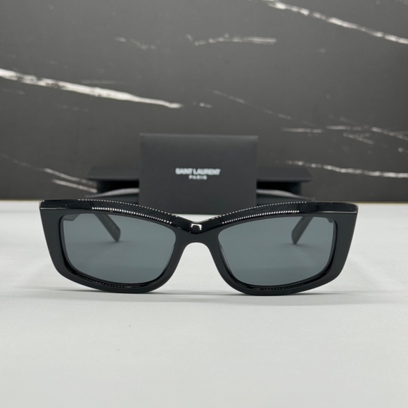 NEW SL 658 001 SAINT LAURENT BLACK SL658 001 WOMEN SUNGLASSES SAINT LAURENT - Picture 3 of 9